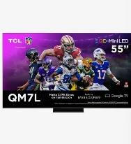 Smart TV TCL de 55" QM7L Mini LED 4K con Google TV y 144 Hz